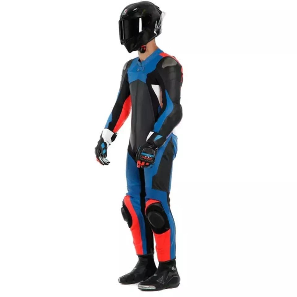 Real Cowhide Leather Motorcycle Biker Suit Motorbike Racing Protective Suit