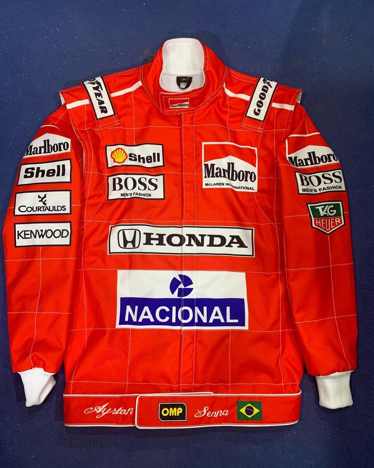 AYRTON SENNA GO KART CORDURA BOMBER JACKET WITH DIGITAL SUBLIMATION PRINT