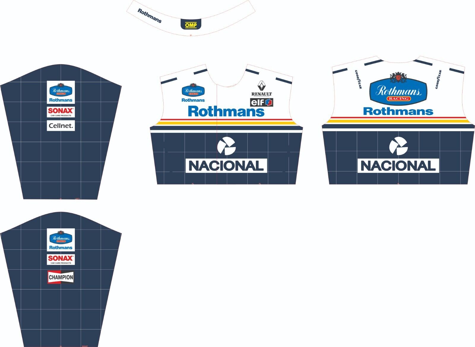 ROTHMANS GO KART CORDURA BOMBER JACKET WITH DIGITAL SUBLIMATION PRINT