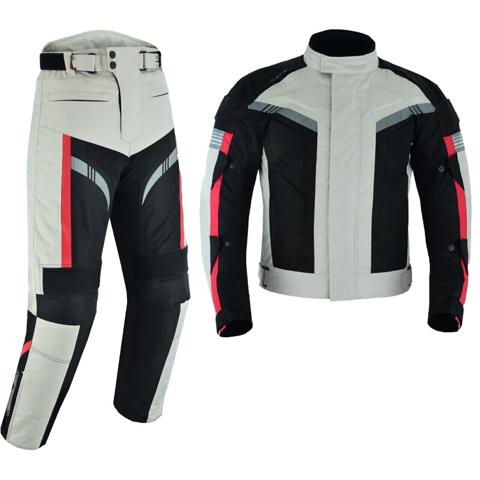 MOTORCYCLE Jacket Mens Motorbike Racing Armoured Suits Waterproof Jackets & Pant