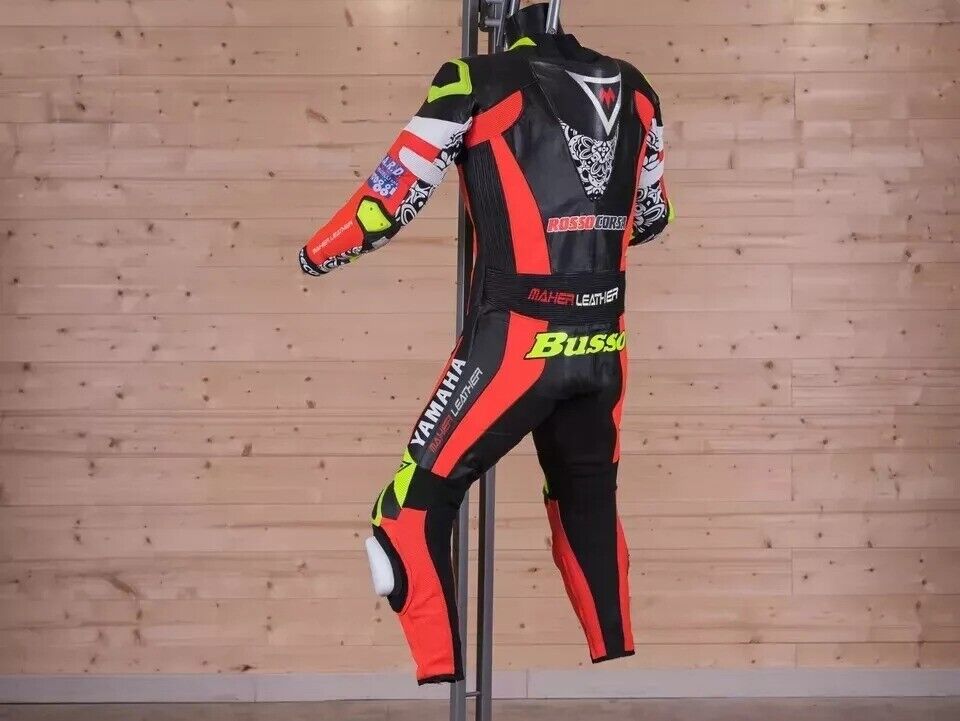 Real Cowhide Leather Motorcycle Biker Suit Motorbike Racing Protective Suit