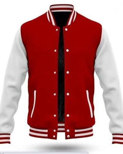 VARSITY BOMBER Letterman High Quality Wool & Real Cowhide Leather Sleeves Jacket