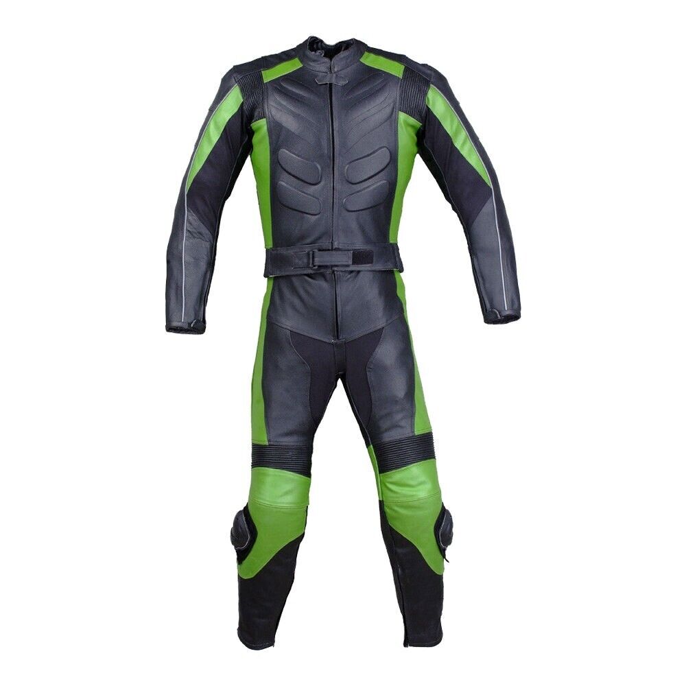 Real Cowhide Leather Motorcycle Biker Suit Motorbike Racing Protective Suit